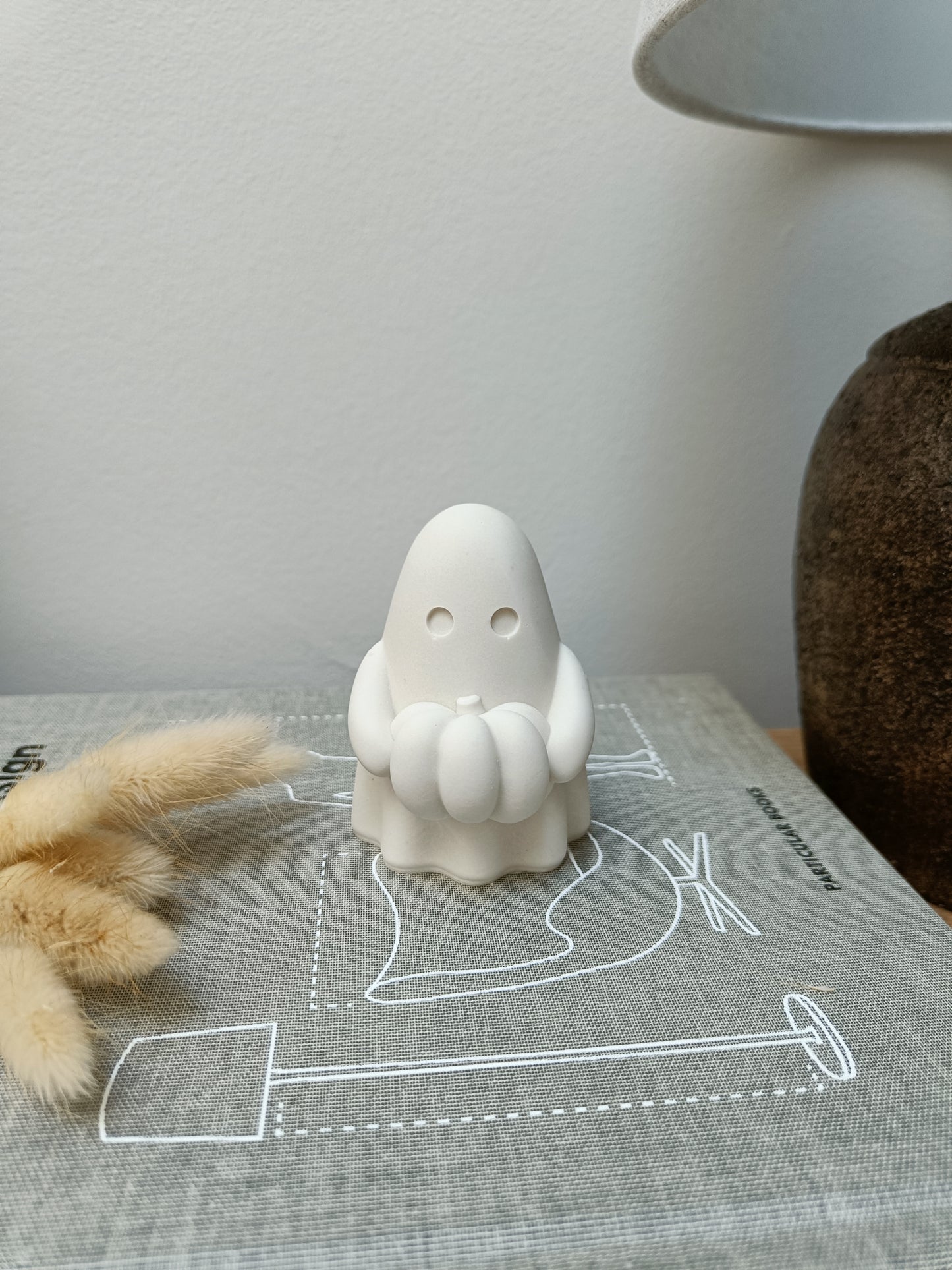 Cute Ghost Pumpkin Ornament Autumn Halloween