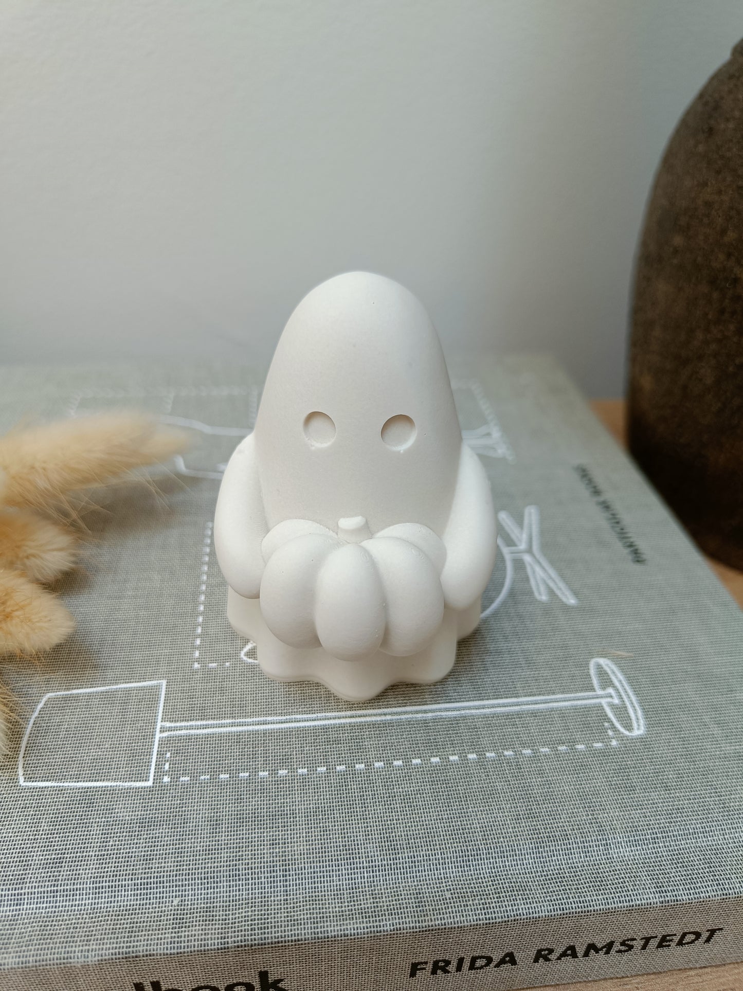 Cute Ghost Pumpkin Ornament Autumn Halloween