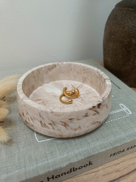 Beige Marble Decorative Bowl Dish