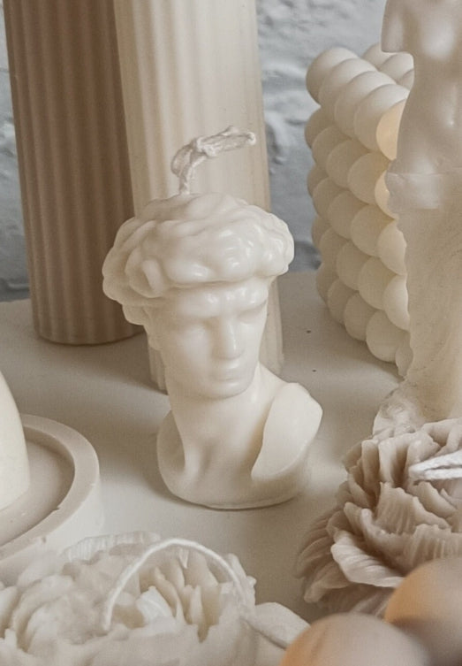 Davids Head Statue Candle