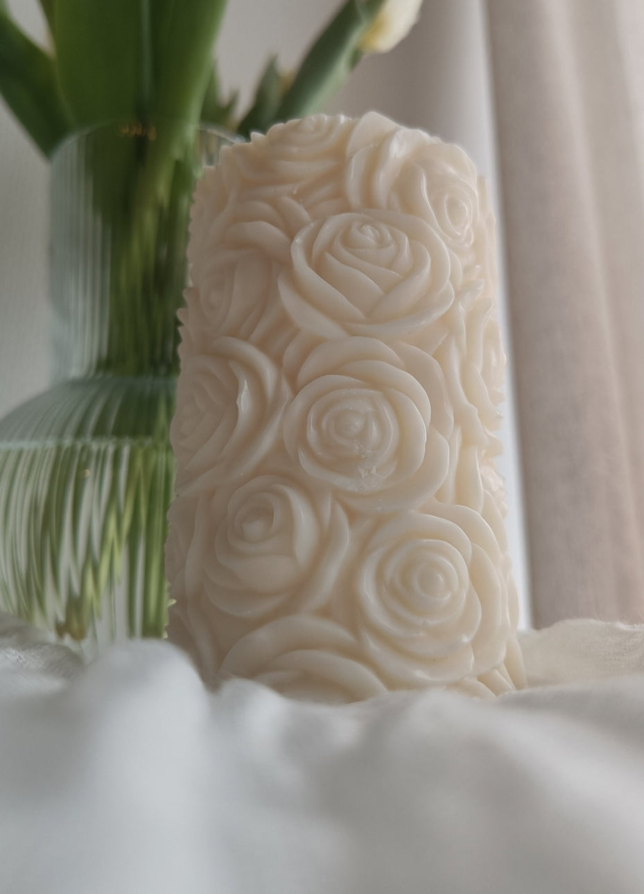 Flower Large Pillar Candle