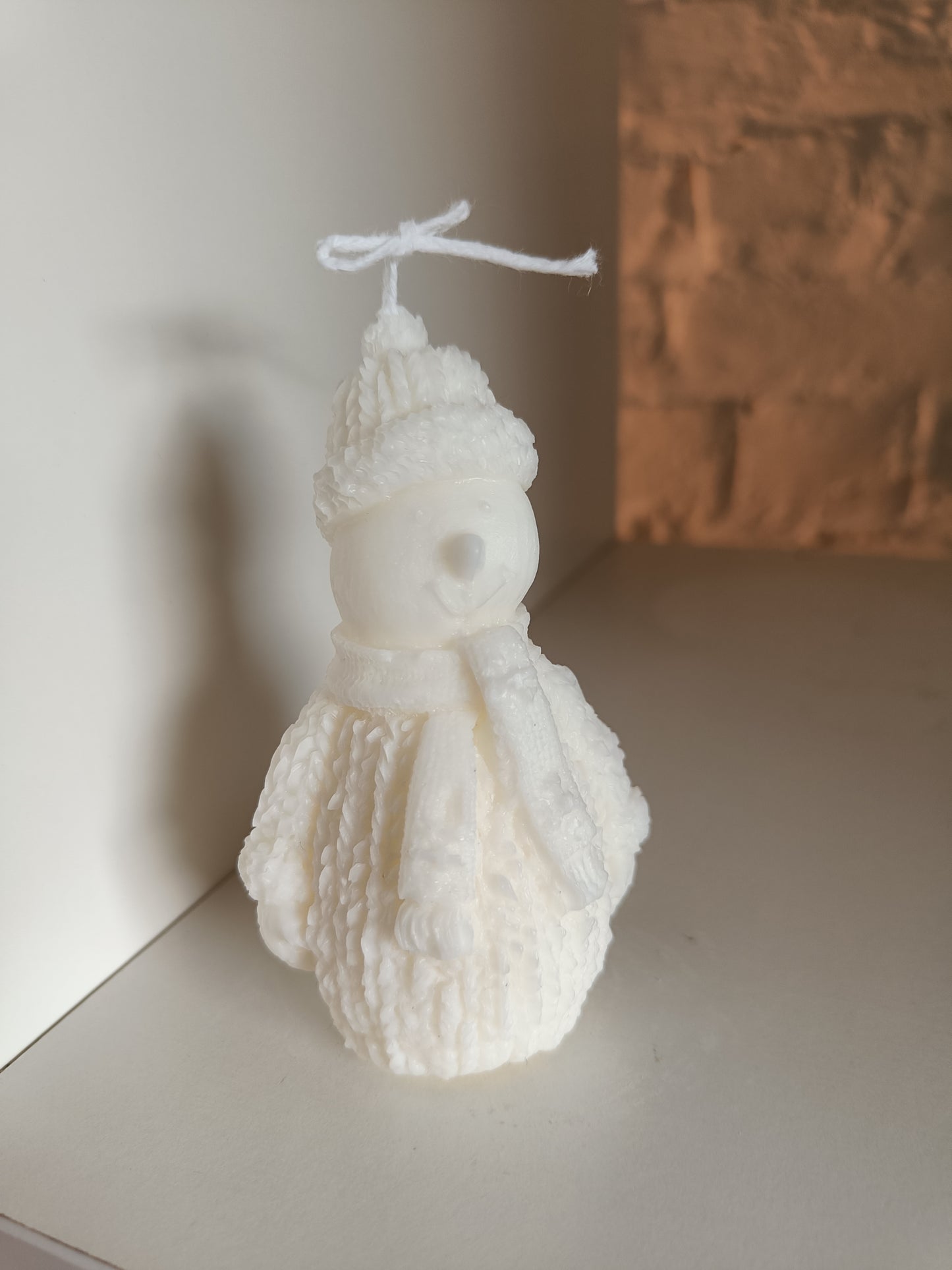 Snowman Christmas Candle