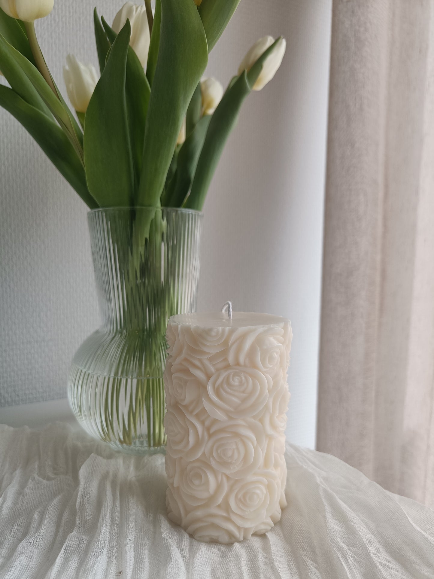 Flower Large Pillar Candle