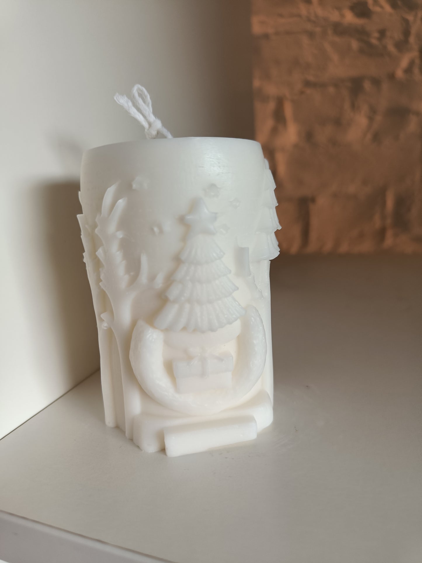 Reindeer Pillar Candle