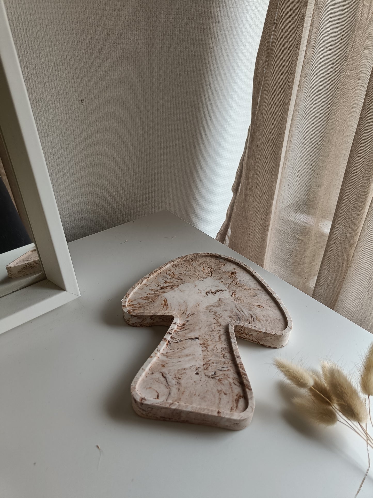 Brown Marble Mushroom Tray