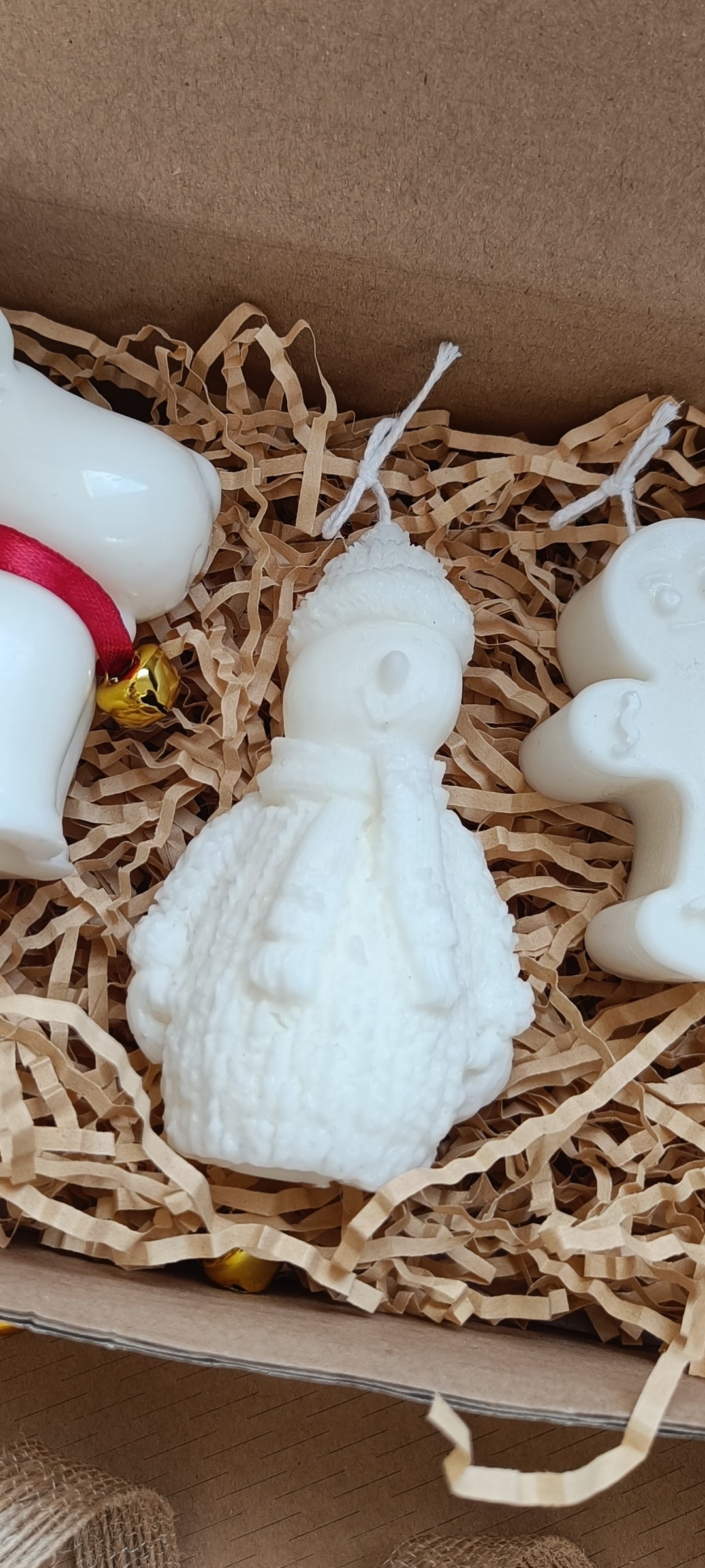 Snowman Christmas Candle