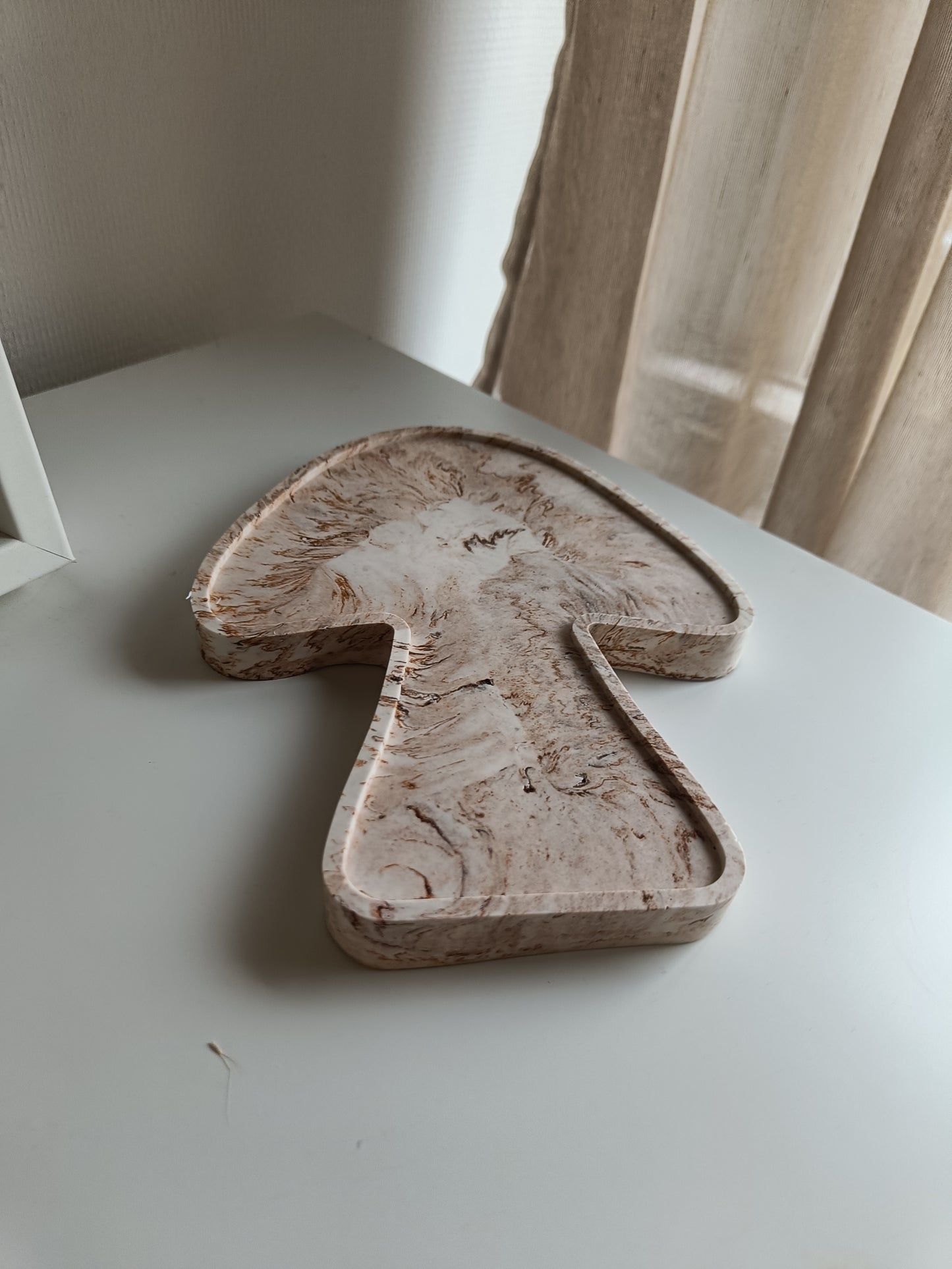 Brown Marble Mushroom Tray