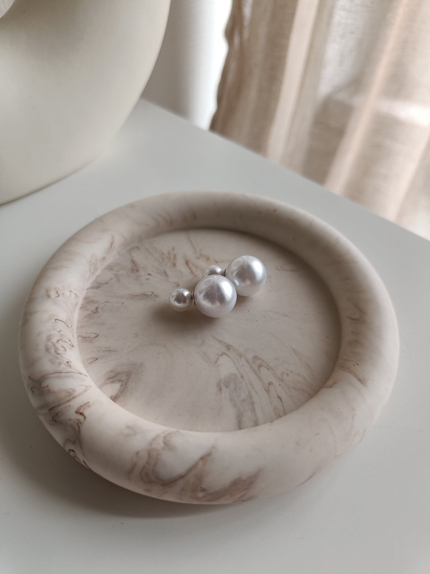 Beige Marble Decor Set