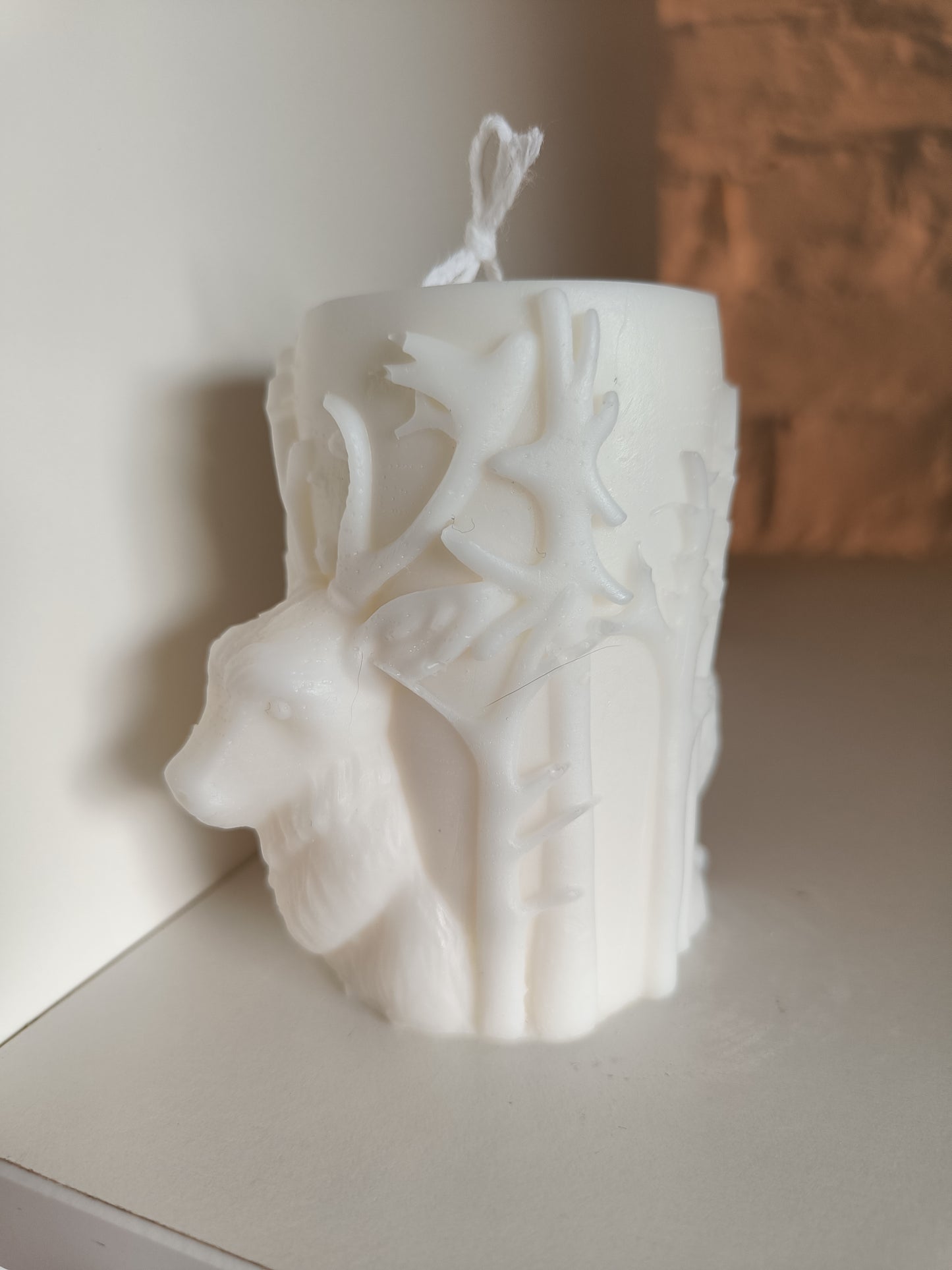 Reindeer Pillar Candle